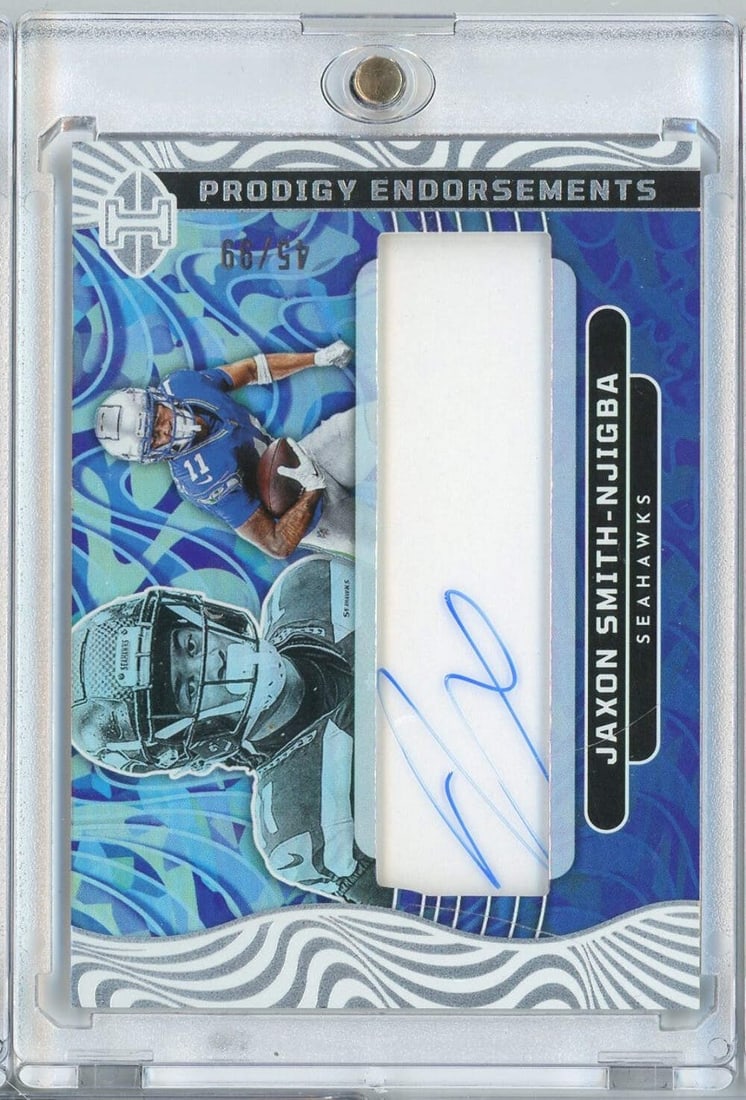 Jaxon Smith-Njigba RPA RC Auto Patch Card Panini Illusions 2023 #PEJSN /99 PSA Graded (1 of 2)