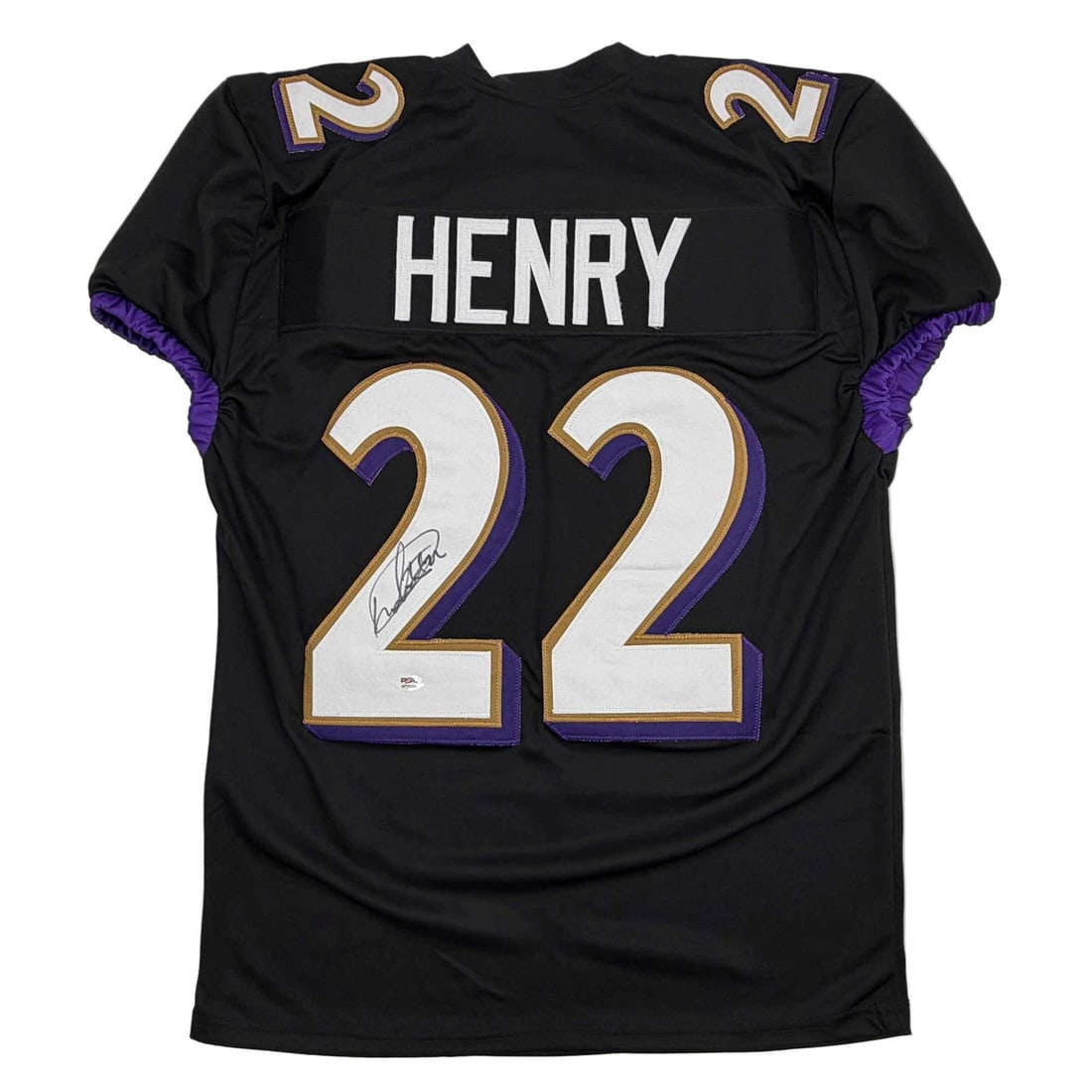Derrick Henry Autographed Baltimore Ravens Football Jersey JSA COA (1 of 4)