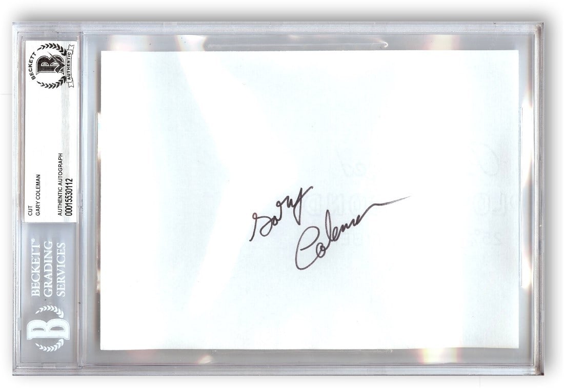 Autographed Gary Coleman Arnold Index Card Beckett Authenticated Diff'rent Strokes (1 of 1)