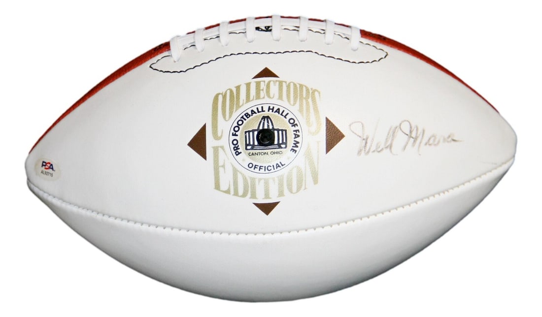 Wellington Mara Autographed Wilson Football New York Giants PSA Certified (1 of 4)