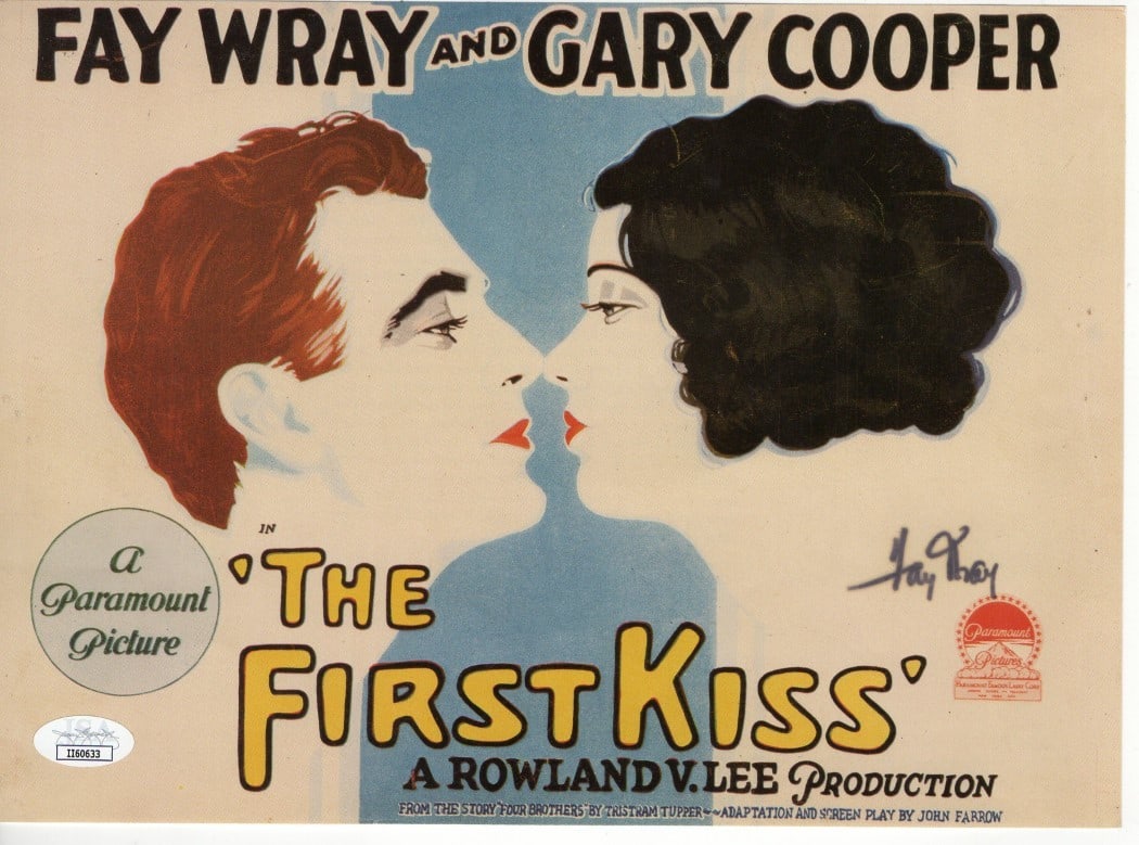 8x10 Photograph Signed by Fay Wray Authenticated by JSA: 8x10 Photograph Signed by Fay Wray Authenticated by JSA This is an original 8x10 photograph autographed by Fay Wray, best known for her iconic role in "The First Kiss." The photo has been authenticate