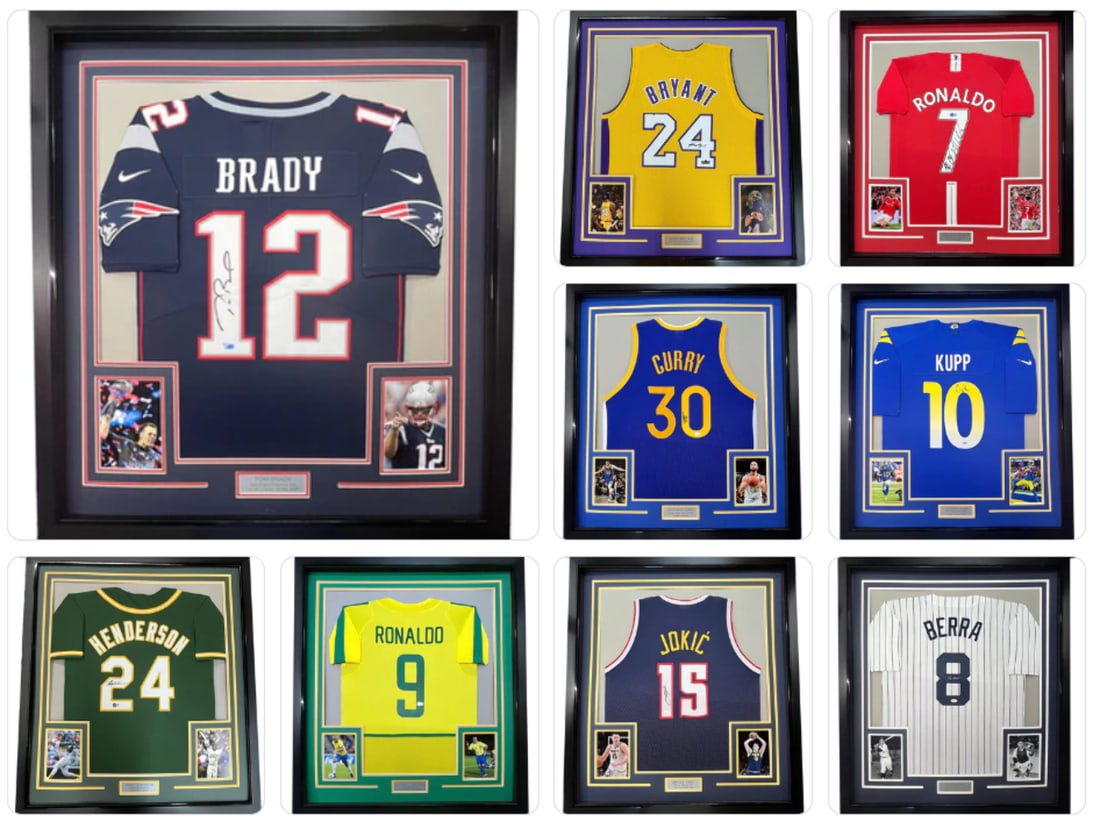 Custom Framing Service for Your Football Jersey With Two 5x7 Photos 35x39: Custom Framing Service for Your Football Jersey With Two 5x7 Photos 35x39 This is a custom framing service for your own NFL jersey, professionally framed and matted with two 5x7 photos. The finished f