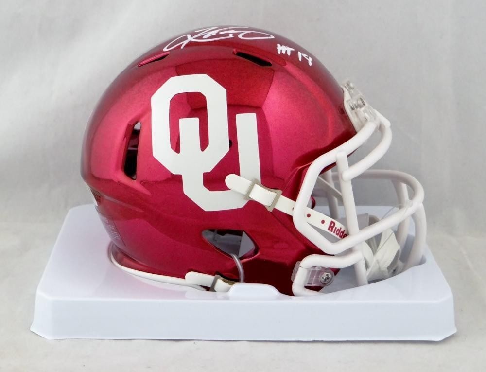 Oklahoma Sooners Mini Chrome Speed Helmet Signed by Kyler Murray Beckett Authenticated (1 of 2)