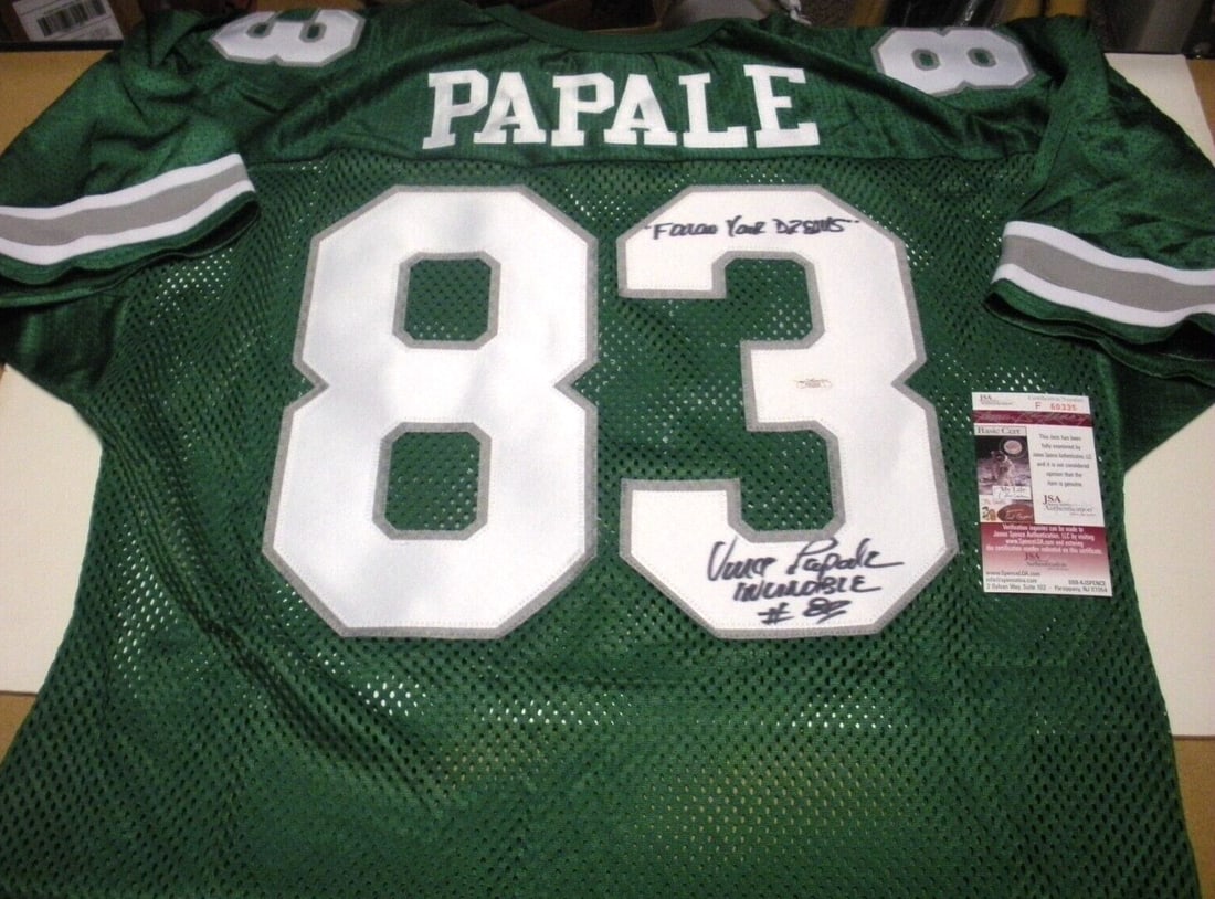 Signed Wilson Vince Papale Philadelphia Eagles Jersey with JSA COA (1 of 2)