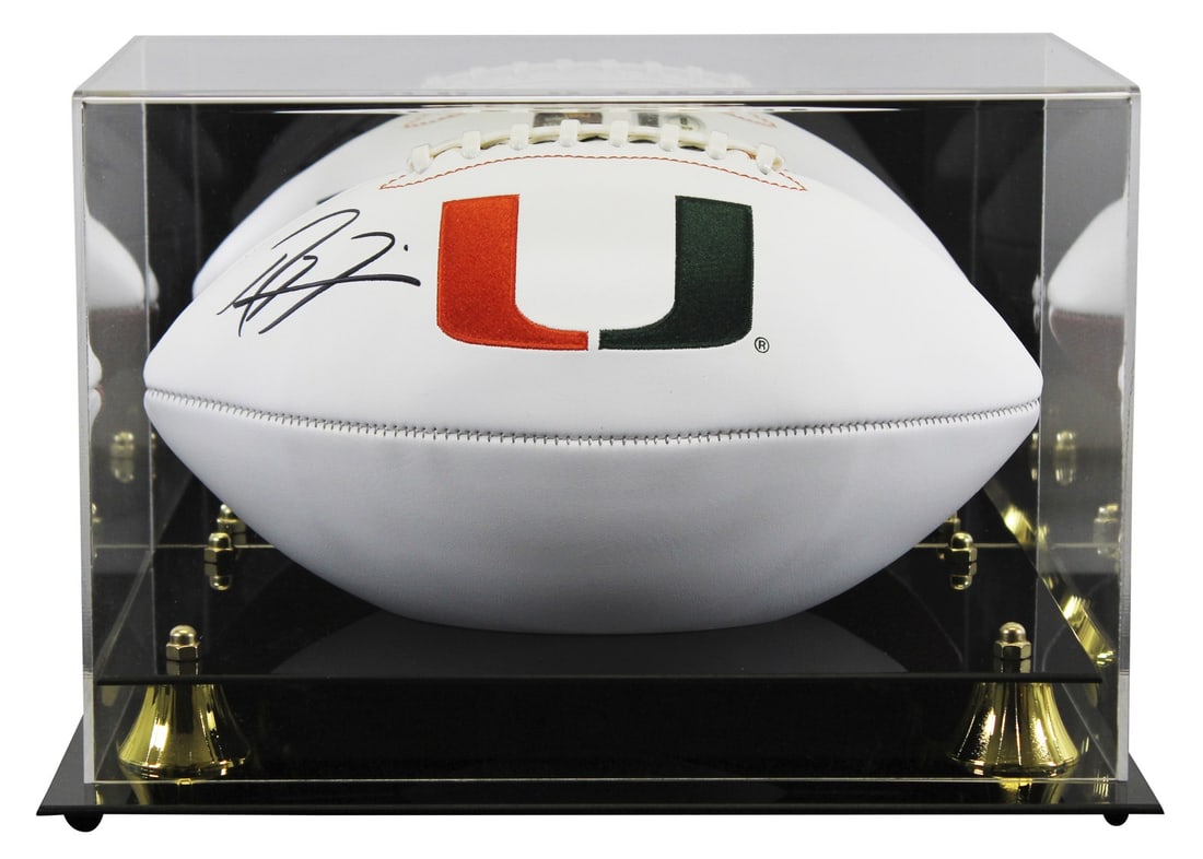 Ray Lewis Signed Miami Hurricanes Football with BAS Authentication: Ray Lewis Signed Miami Hurricanes Football with BAS Authentication This authentic Rawlings White Panel Logo Football has been personally signed by Ray Lewis, the legendary player from the Miami Hurric