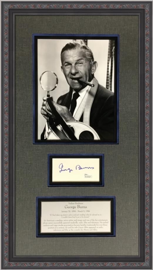 George Burns Signed Cut Display Custom Framed Beckett Authenticated (1 of 5)