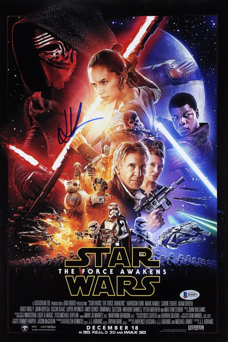 J.J. Abrams Signed 12x18 Star Wars The Force Awakens Photo BAS Authenticated: J.J. Abrams Signed 12x18 Star Wars The Force Awakens Photo BAS Authenticated This authentic 12x18 photograph features the signature of J.J. Abrams, the renowned filmmaker behind Star Wars: The Force A