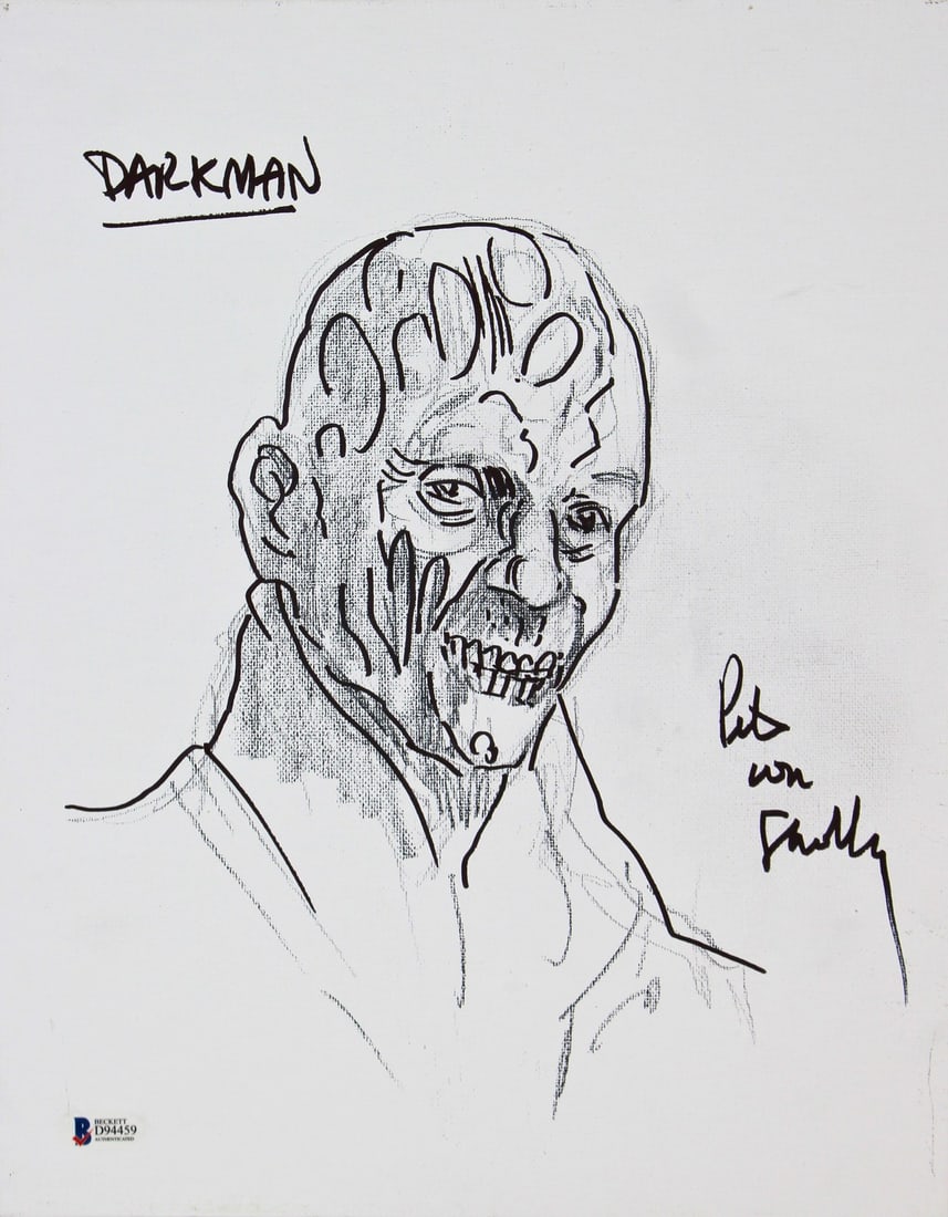 Darkman Canvas Artwork 11x14 Signed by Pete Von Sholly with BAS Authentication (1 of 9)
