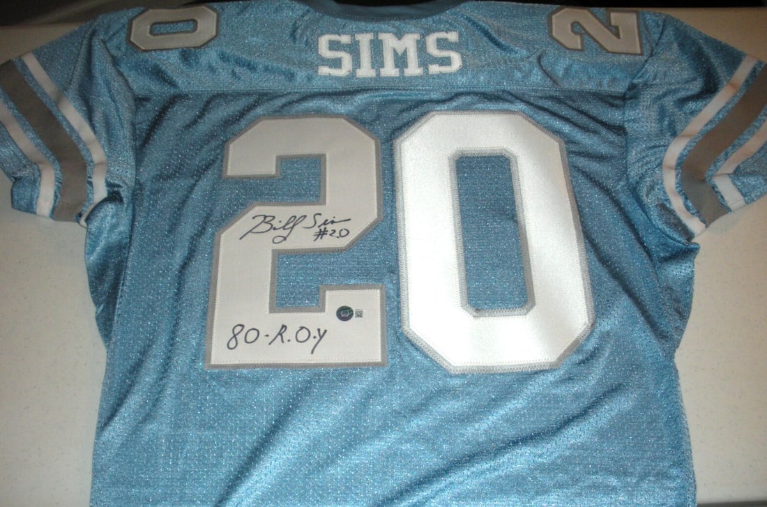 Billy Sims Signed Detroit Lions Proline Jersey with COA (1 of 2)