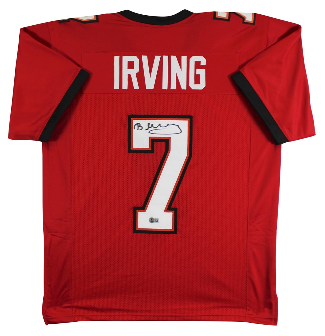 Bucky Irving Signed Red Jersey BAS Witnessed Tampa Bay Buccaneers Autograph (1 of 3)