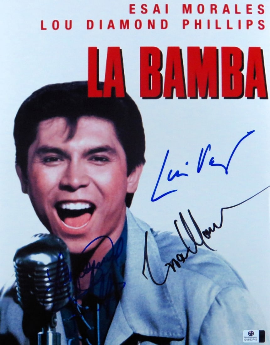 La Bamba Cast 11x14 Photo Signed by Lou Diamond Phillips Esai Morales Luis Valdez (1 of 2)