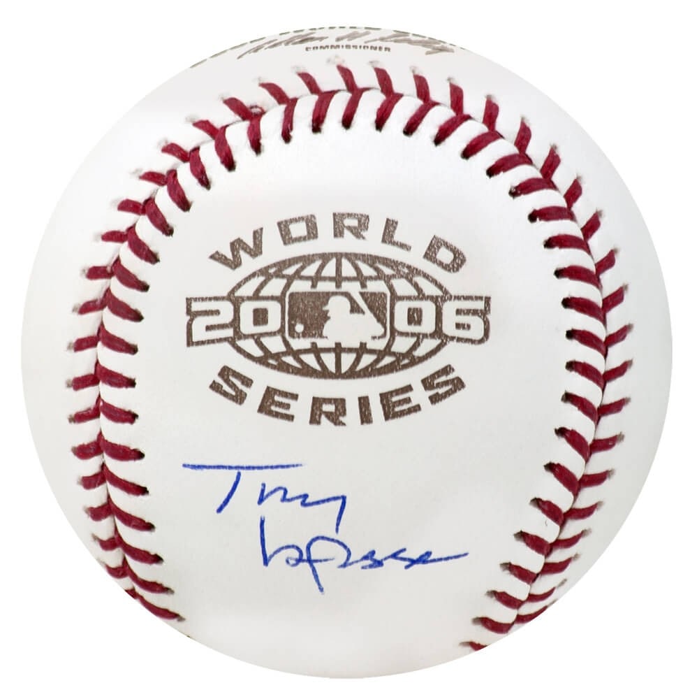 Tony LaRussa Signed 2006 World Series Baseball with COA: Tony LaRussa Signed 2006 World Series Baseball with COA Capture a piece of baseball history with this Tony LaRussa signed Rawlings 2006 World Series baseball, commemorating the St. Louis Cardinals' ch