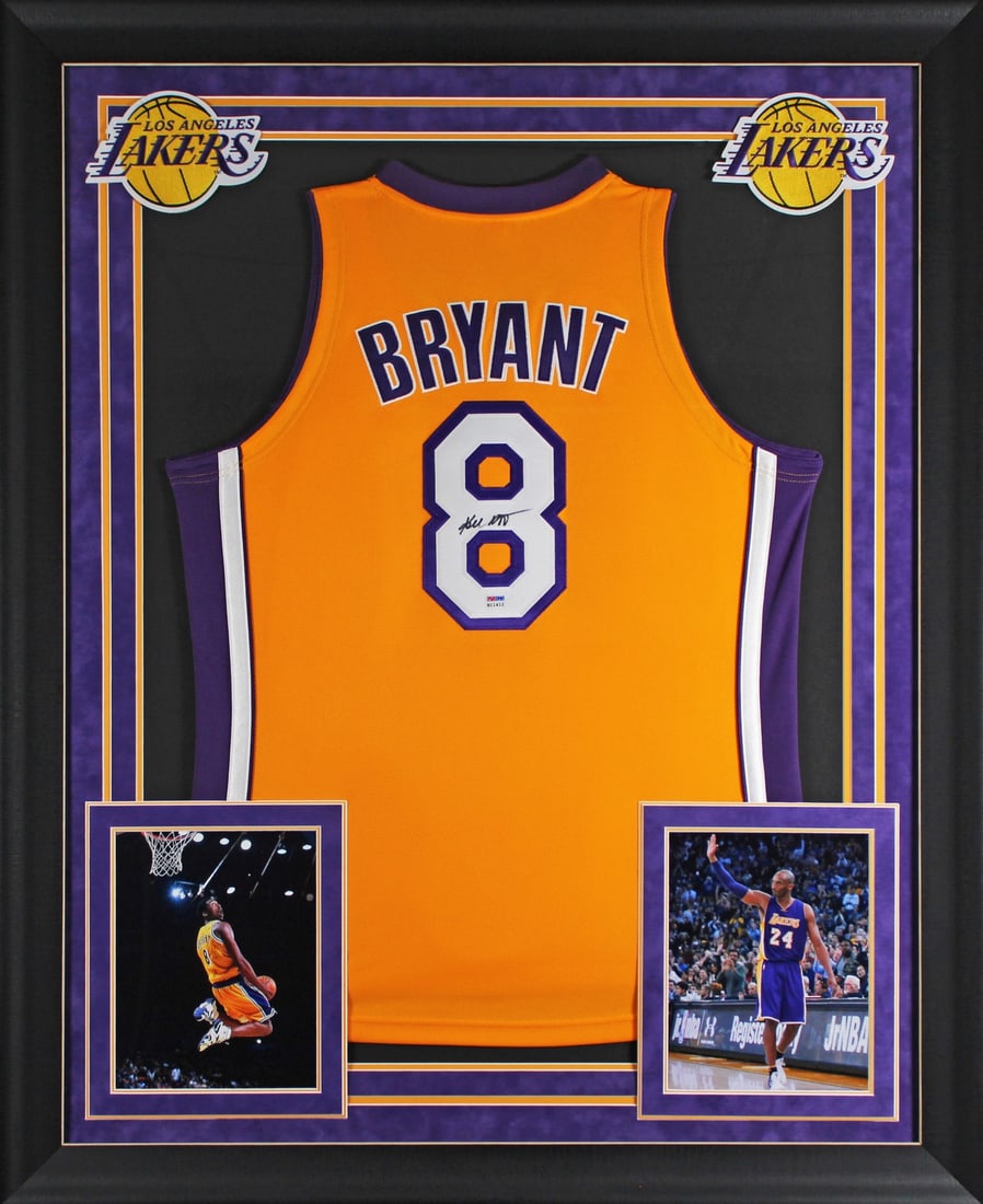 Kobe Bryant Autographed 2000-01 Framed Lakers Jersey with PSA DNA Authentication (1 of 7)