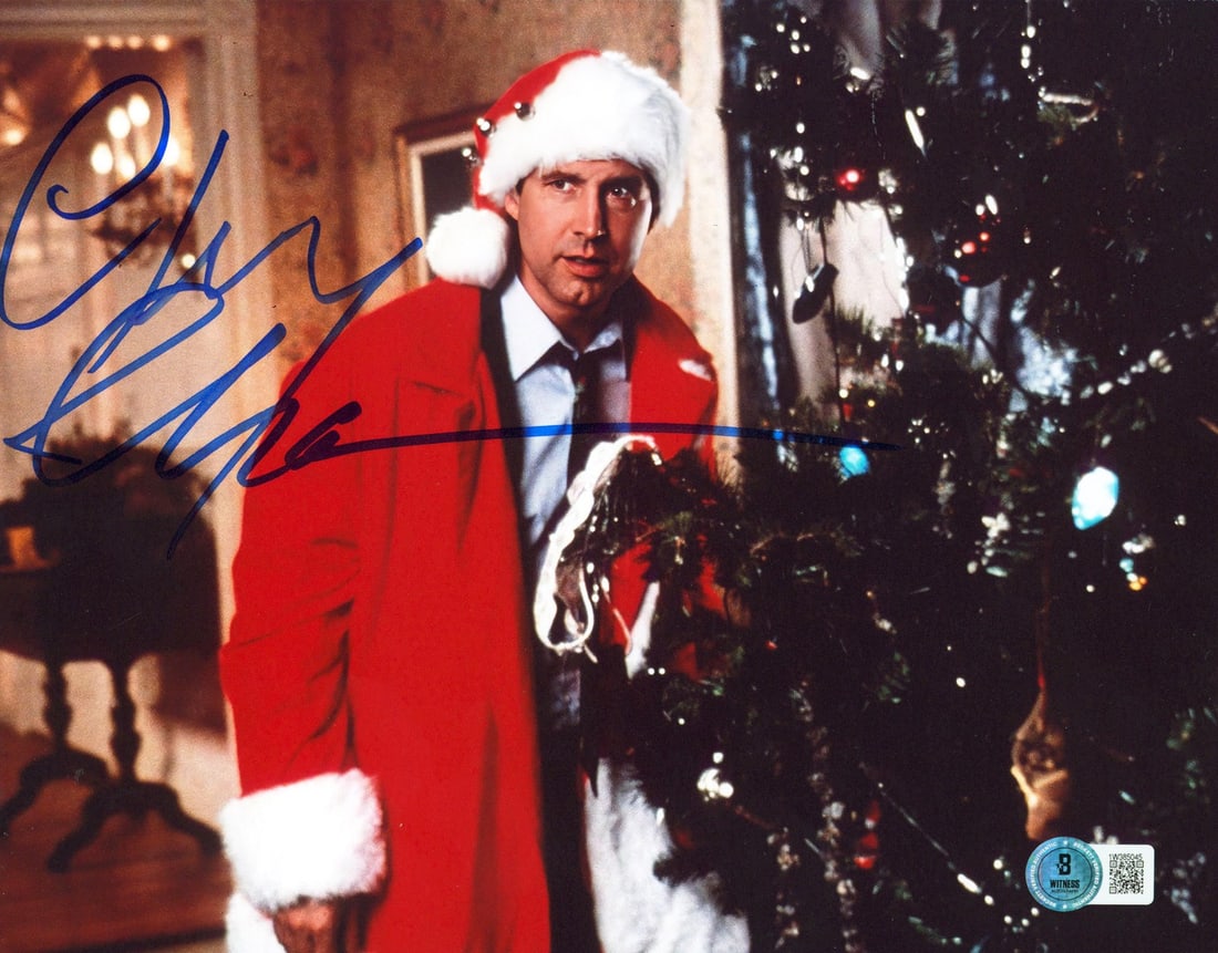 Chevy Chase Signed 8x10 Photo National Lampoon Christmas Vacation BAS Authenticated: Chevy Chase Signed 8x10 Photo National Lampoon Christmas Vacation BAS Authenticated This authentic 8x10 photograph features the signature of Chevy Chase, star of National Lampoon's Christmas Vacation.