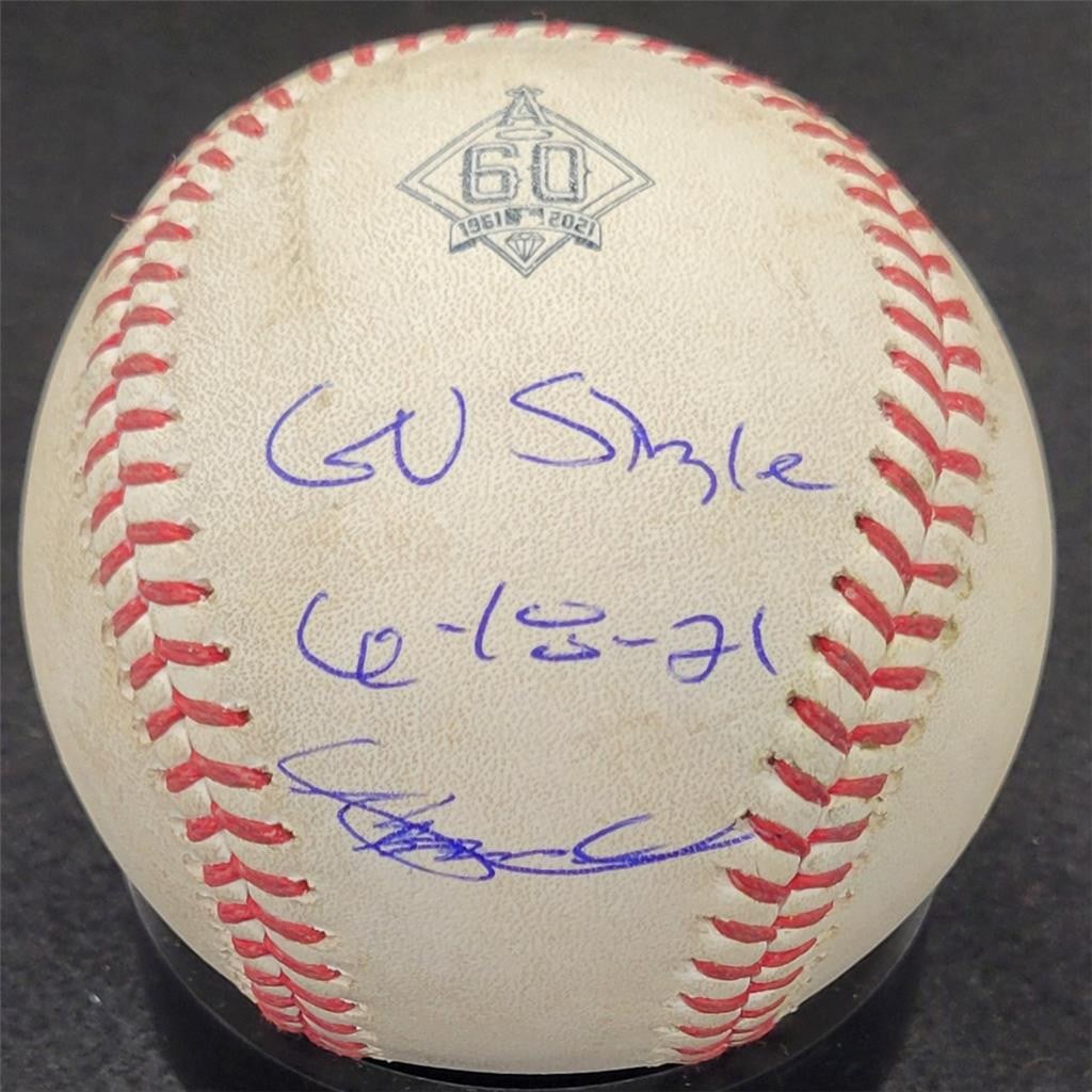 Taylor Ward Signed Game Used MLB Baseball 2021 BAS Certified: Taylor Ward Signed Game Used MLB Baseball 2021 BAS Certified This is a 2021 game-used MLB baseball signed by Taylor Ward, a player for the Los Angeles Angels. The ball comes with Beckett Authenticatio