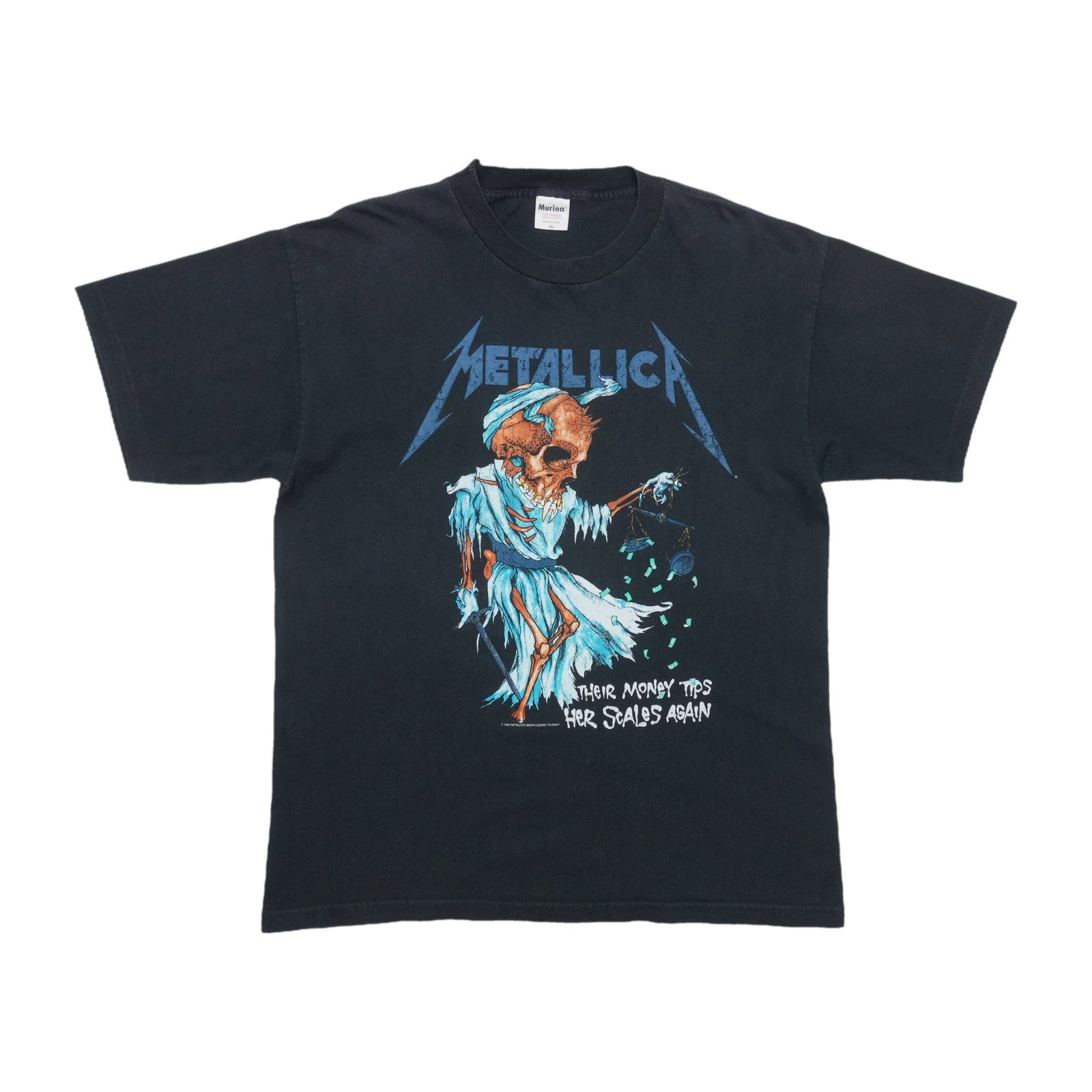 Vintage 1994 Metallica Justice shirt black extra large cotton: Vintage 1994 Metallica Justice shirt black extra large cotton This is an original vintage 1994 Metallica "And Justice For All" shirt featuring front and back graphics. Made from 100% cotton, the shirt