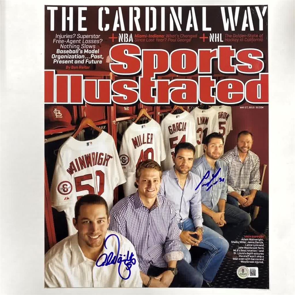 Cardinals 11x14 Photograph Signed by Adam Wainwright and Lance Lynn Beckett Authenticated (1 of 4)