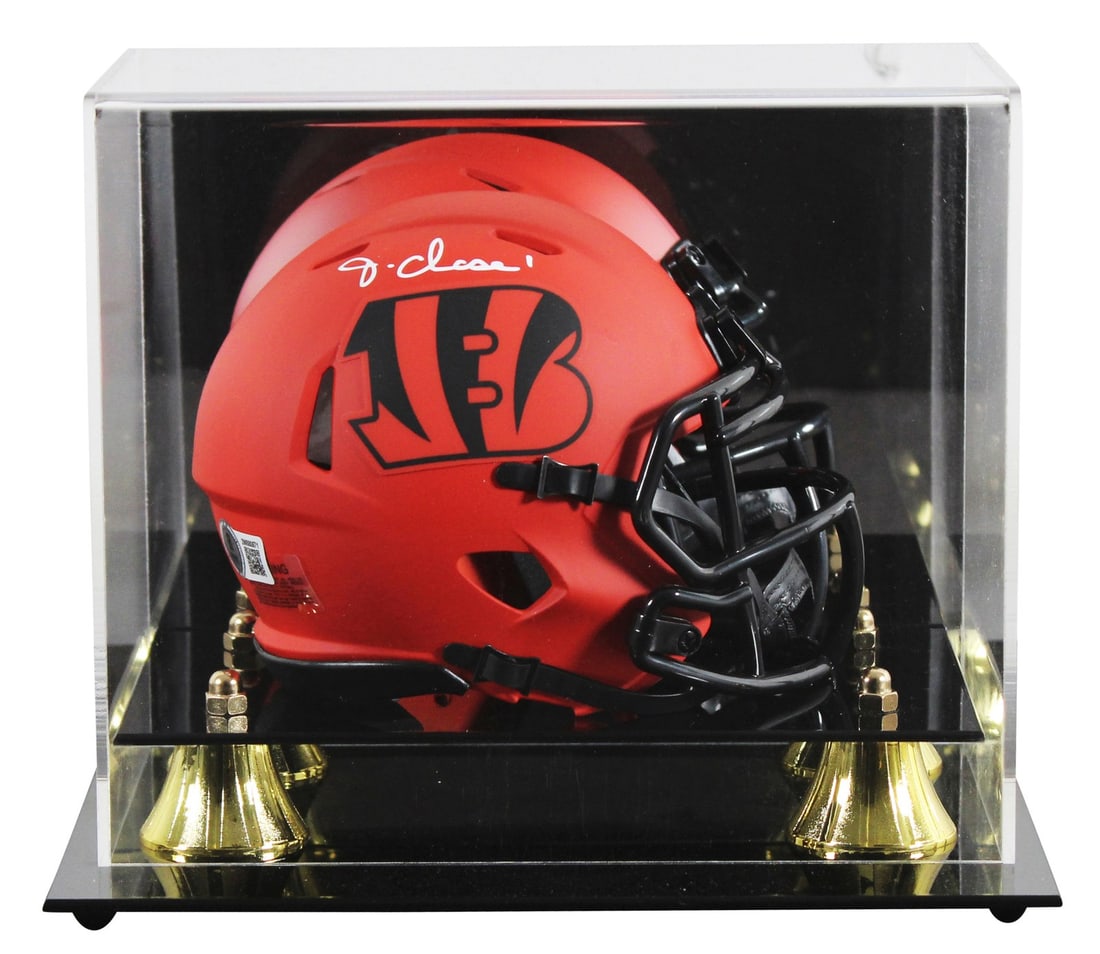Cincinnati Bengals Ja'Marr Chase Signed Rave Speed Mini Helmet with Beckett Authentication: Cincinnati Bengals Ja'Marr Chase Signed Rave Speed Mini Helmet with Beckett Authentication This autographed Rave Speed Mini Helmet is a must-have for any Cincinnati Bengals fan. Personally signed by s