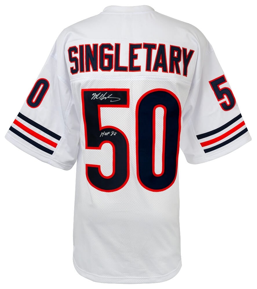Mike Singletary Signed Custom Football Jersey HOF 98 Chicago Bears (1 of 3)