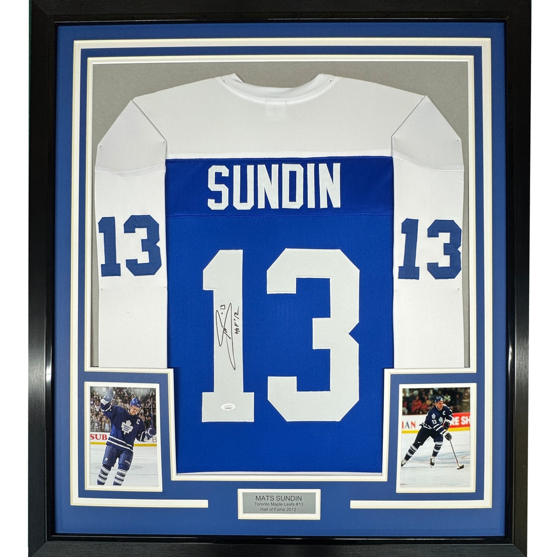 Framed Autographed Mats Sundin Toronto Maple Leafs Jersey JSA COA (1 of 2)