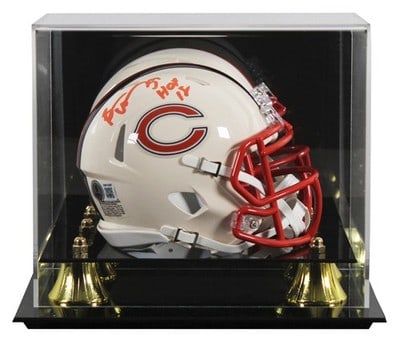 Signed Broncos alternate retro speed mini helmet Brian Urlacher HOF 18 BAS: Signed Broncos alternate retro speed mini helmet Brian Urlacher HOF 18 BAS This pre-owned alternate retro speed mini helmet features the hand-signed autograph of Brian Urlacher, including the inscript