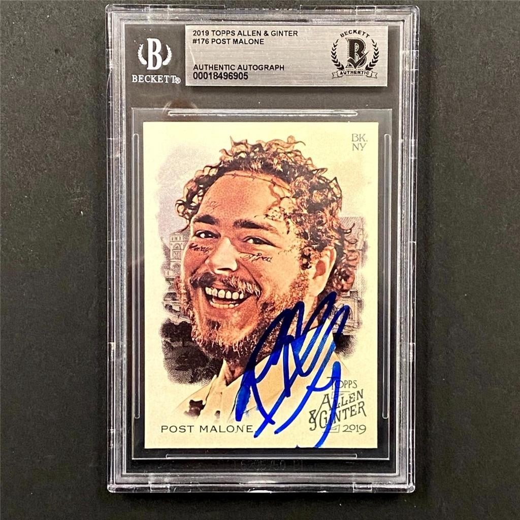 2019 Topps Allen Ginter Post Malone rookie autograph BAS card (1 of 3)