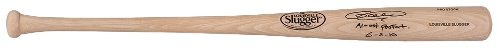 Armando Galarraga Signed Louisville Slugger Bat Almost Perfect Inscription COA (1 of 1)