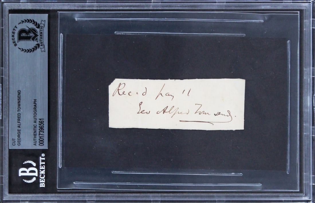 Beckett Authenticated 1x3 Signed Cut by George Alfred Townsend Slabbed (1 of 2)