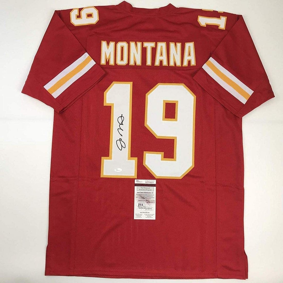 Joe Montana Autographed Kansas City Chiefs Jersey with JSA Authentication (1 of 4)