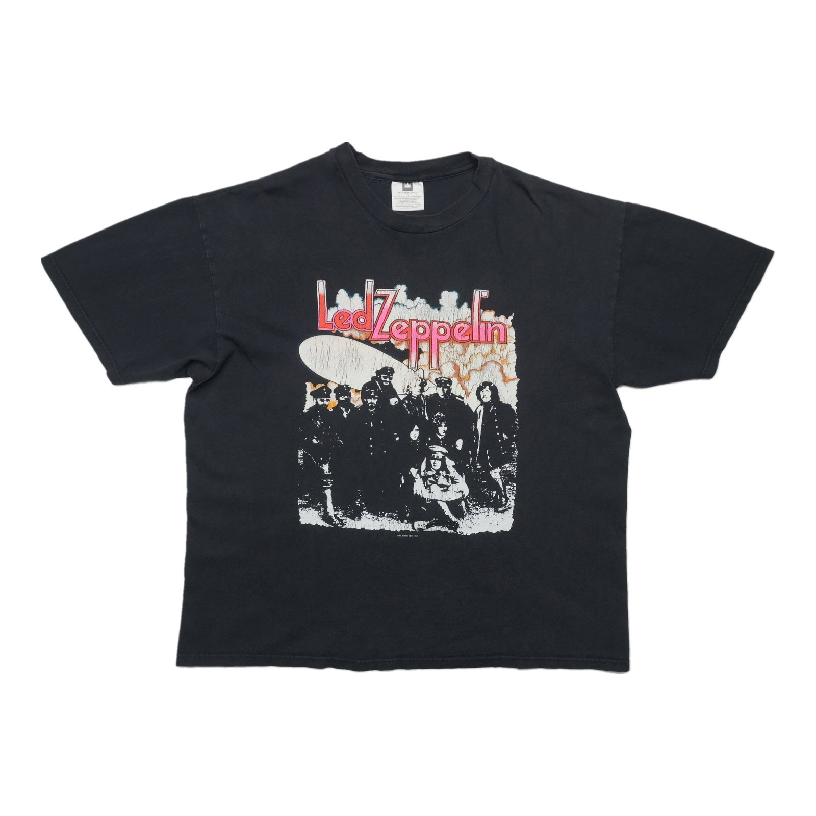 Vintage 1990s Led Zeppelin Black Cotton Shirt XL (1 of 5)