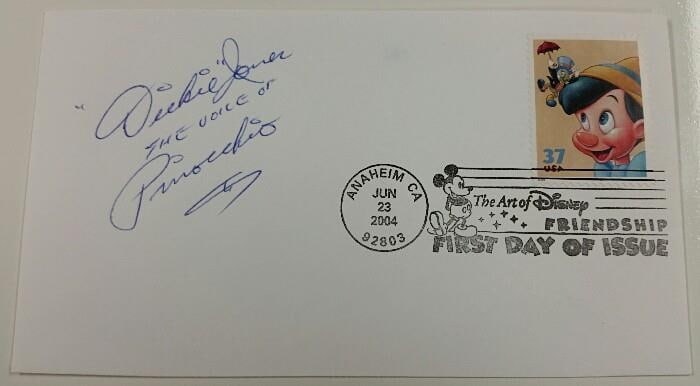 First Day Issue Envelope Signed by Dickie Jones Disney Friendship Theme PSA DNA (1 of 1)