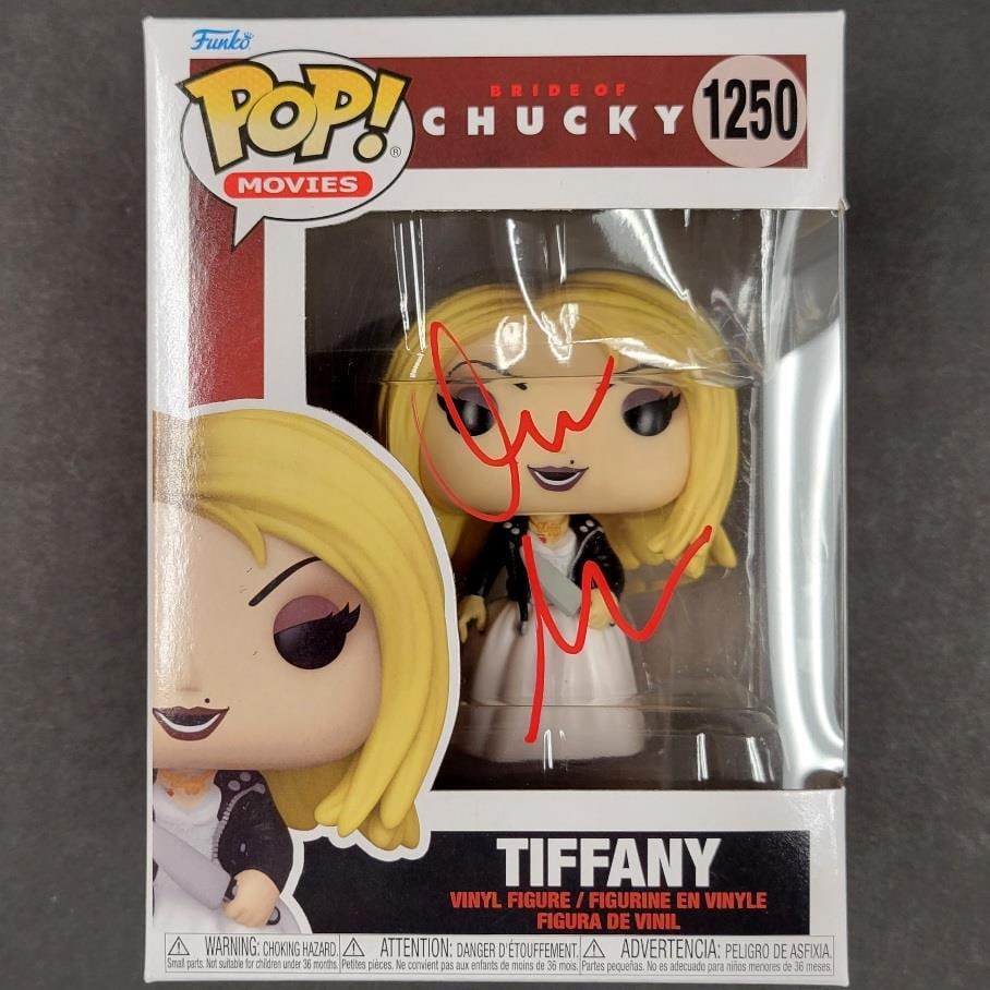 Funko Pop Tiffany Bride of Chucky Don Mancini Signed Figure Beckett Authenticated: Funko Pop Tiffany Bride of Chucky Don Mancini Signed Figure Beckett Authenticated This is an original Tiffany Funko Pop collectible from the movie Bride of Chucky, featuring an autograph by Don Mancin