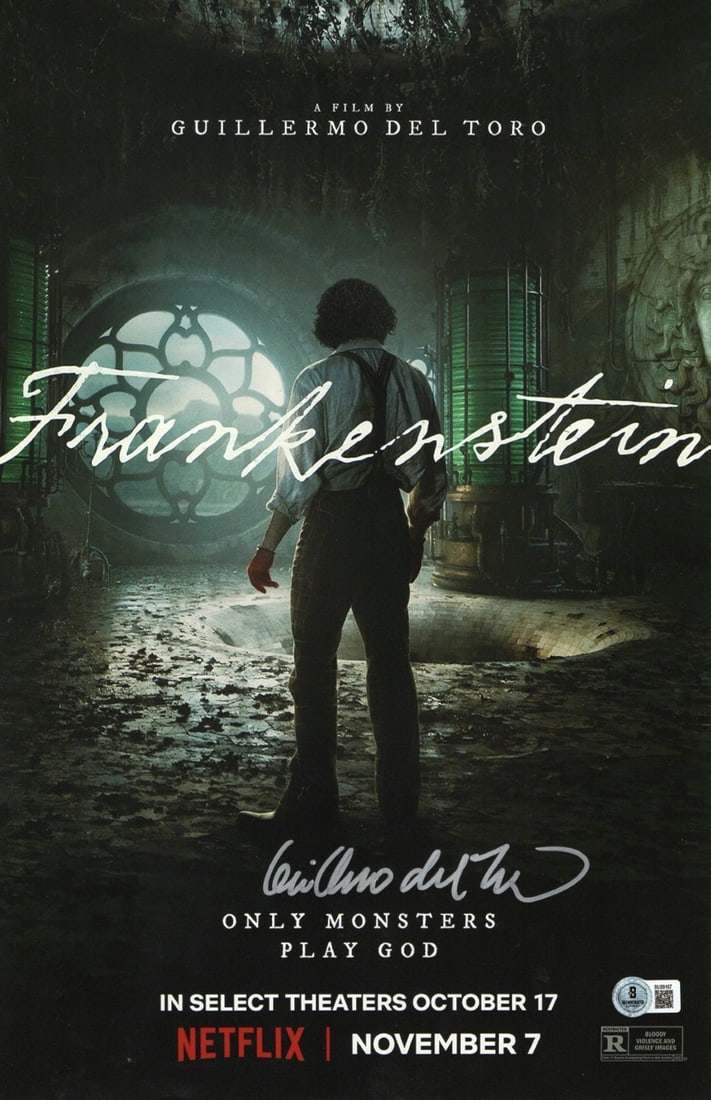 11x17 Frankenstein Photo Signed by Guillermo del Toro Beckett Authenticated (1 of 2)
