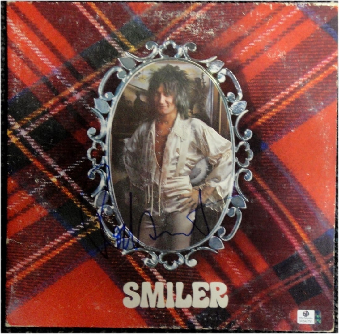 Rod Stewart Autographed Smiler Record Cover JSA Certified (1 of 3)