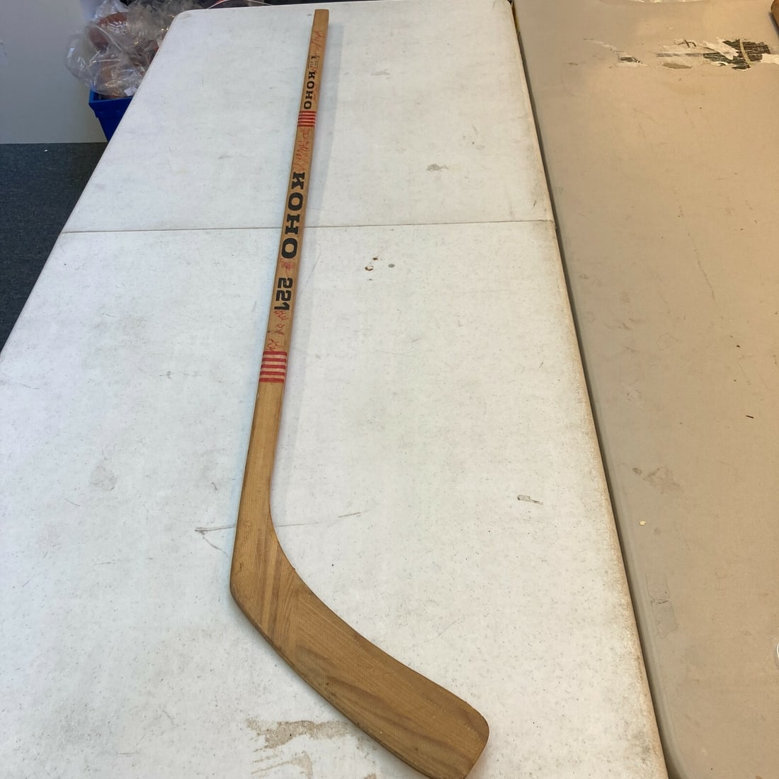 1978-79 Buffalo Sabres Team Signed Gary McAdam Game Used Stick: 1978-79 Buffalo Sabres Team Signed Gary McAdam Game Used Stick This is a game-used hockey stick from the 1978-79 season, specifically a Koho model used by Gary McAdam of the Buffalo Sabres. This stick