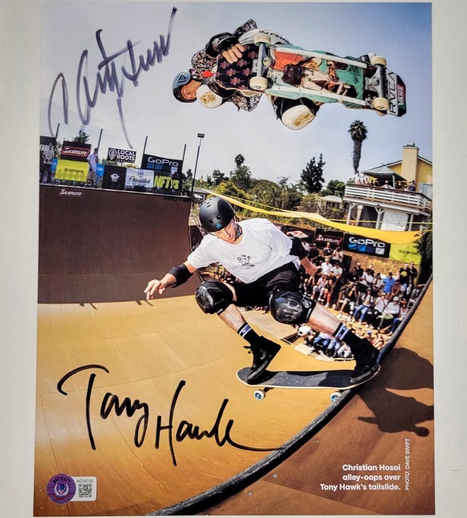 Tony Hawk Christian Hosoi Signed Photo 8.5x11 Beckett BAS Certified (1 of 2)