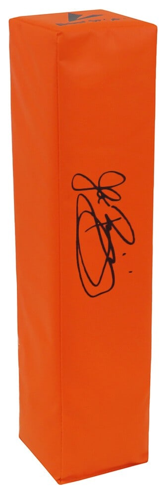 John Riggins Signed Orange Football Endzone Pylon with COA: John Riggins Signed Orange Football Endzone Pylon with COA John Riggins Signed Orange Football Endzone Pylon with COA Capture a piece of NFL history with this John Riggins signed BSN orange football e