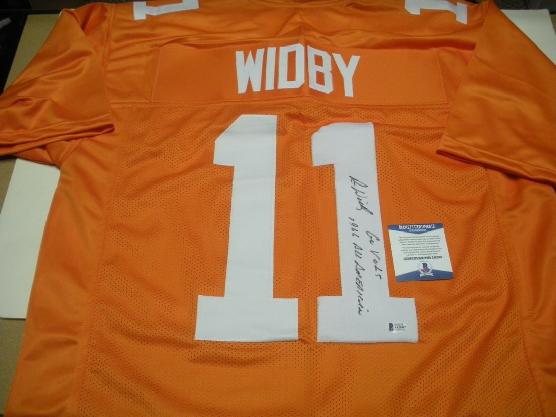 Ron Widby Signed 1966 Tennessee Volunteers Jersey with Beckett COA (1 of 2)