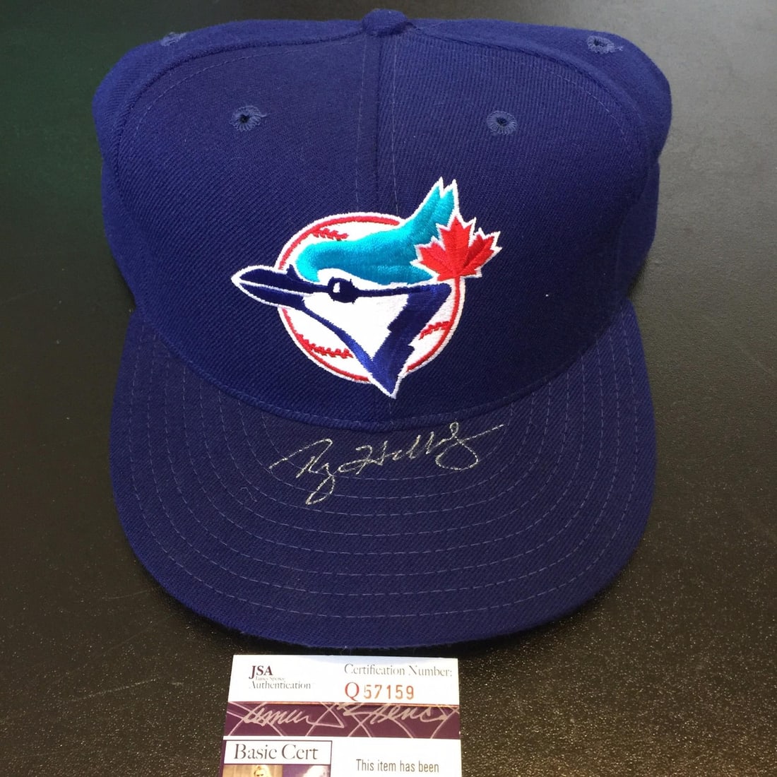 Roy Halladay Signed New Era Toronto Blue Jays Hat with JSA COA: Roy Halladay Signed New Era Toronto Blue Jays Hat with JSA COA This is an authentic New Era Toronto Blue Jays on-field cap signed by baseball legend Roy Halladay. It includes a James Spence Authentica