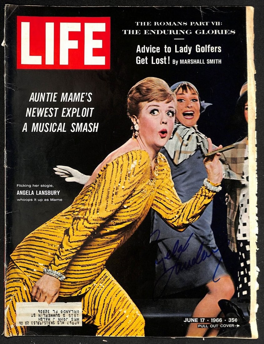 June 17 1966 LIFE Magazine Signed by Angela Lansbury PSA DNA Authenticated: June 17 1966 LIFE Magazine Signed by Angela Lansbury PSA DNA Authenticated This is a June 17, 1966 issue of LIFE Magazine, signed by actress Angela Lansbury. The magazine is an original edition and ha