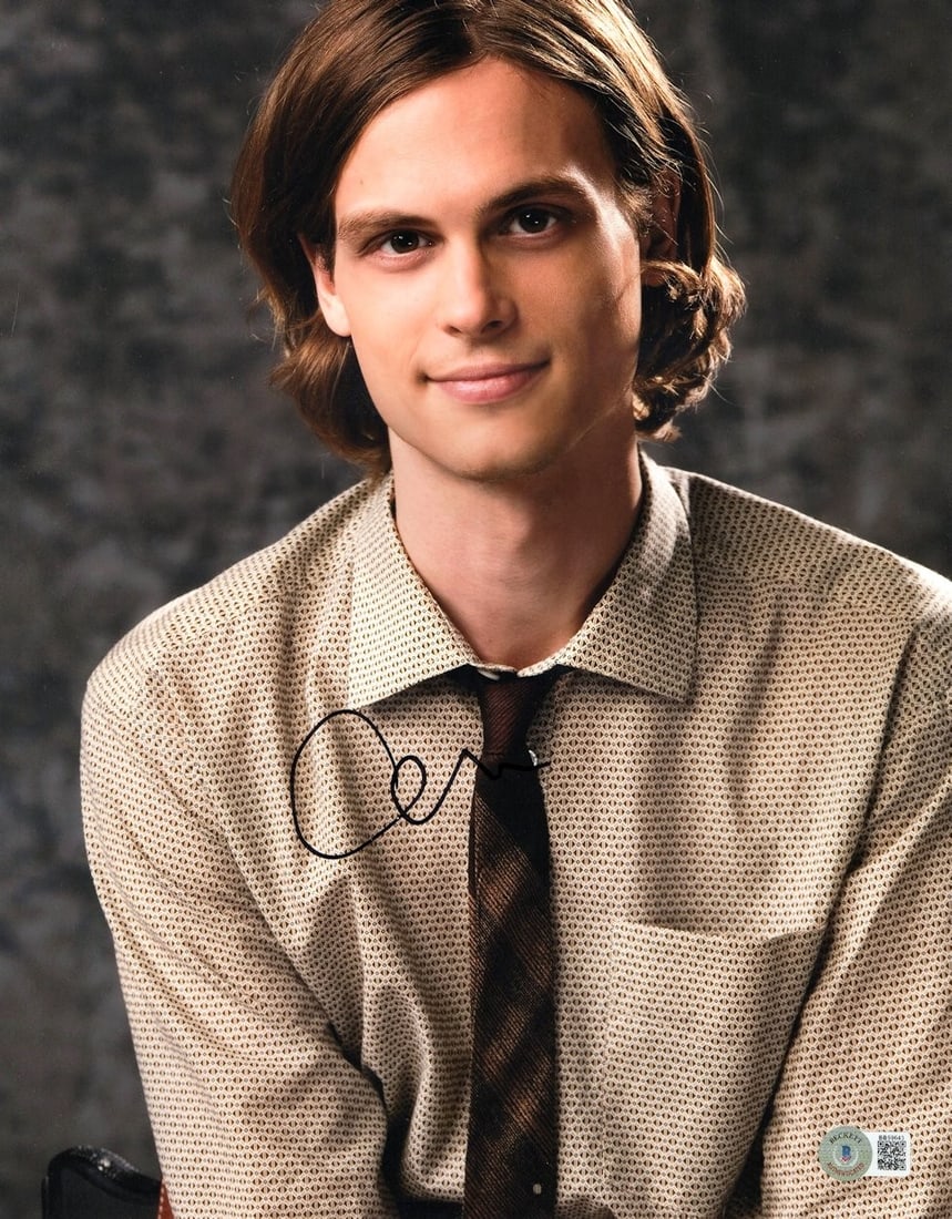 Matthew Gray Gubler 11x14 Signed Criminal Minds Photograph Beckett Authenticated (1 of 2)