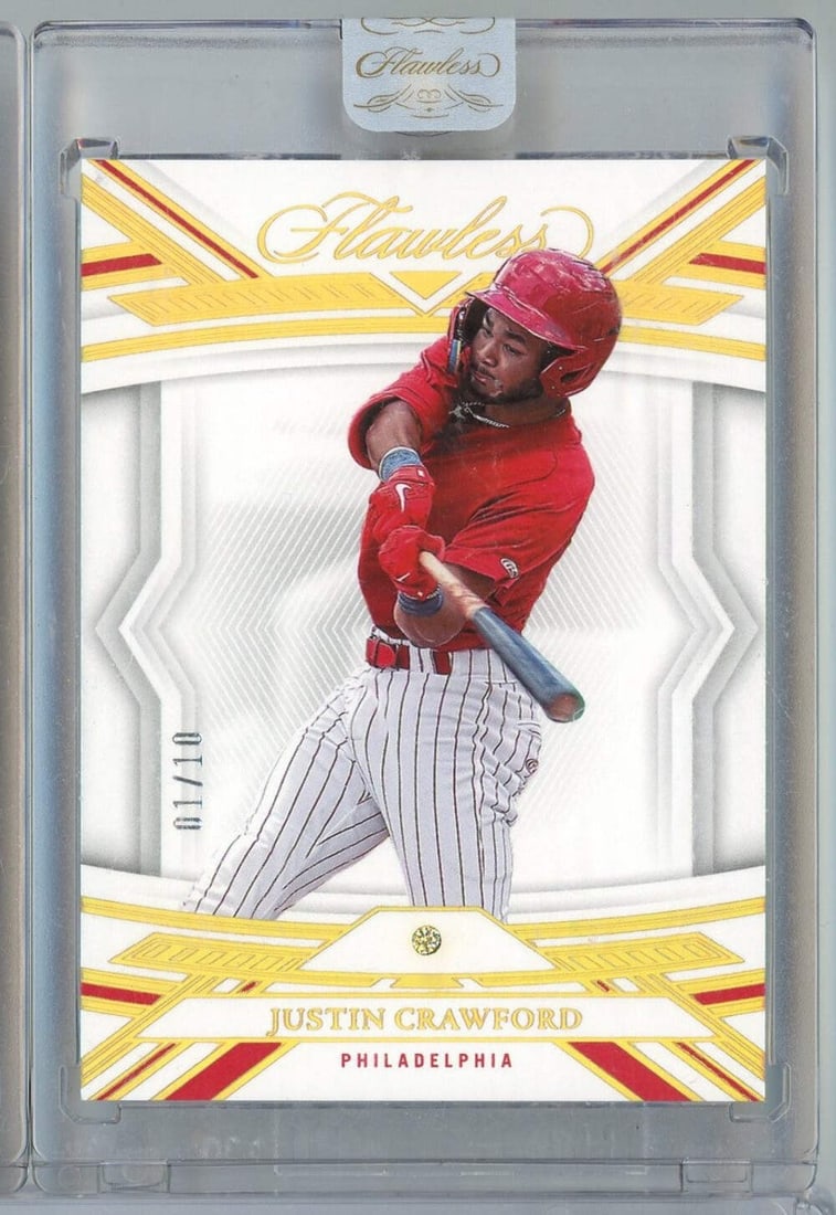 Justin Crawford 2023 Yellow Diamond Rookie Card Panini Flawless #22 01/10 (1 of 2)