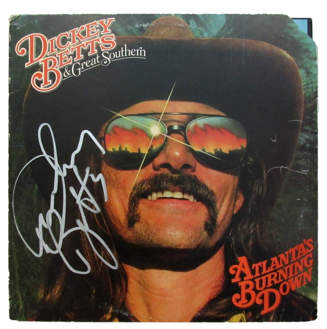Dickey Betts Signed Atlanta's Burning Down Album JSA Certified Allman Brothers: Dickey Betts Signed Atlanta's Burning Down Album JSA Certified Allman Brothers Experience a piece of Southern rock history with this original 'Atlanta's Burning Down' album cover, hand-signed by Dicke