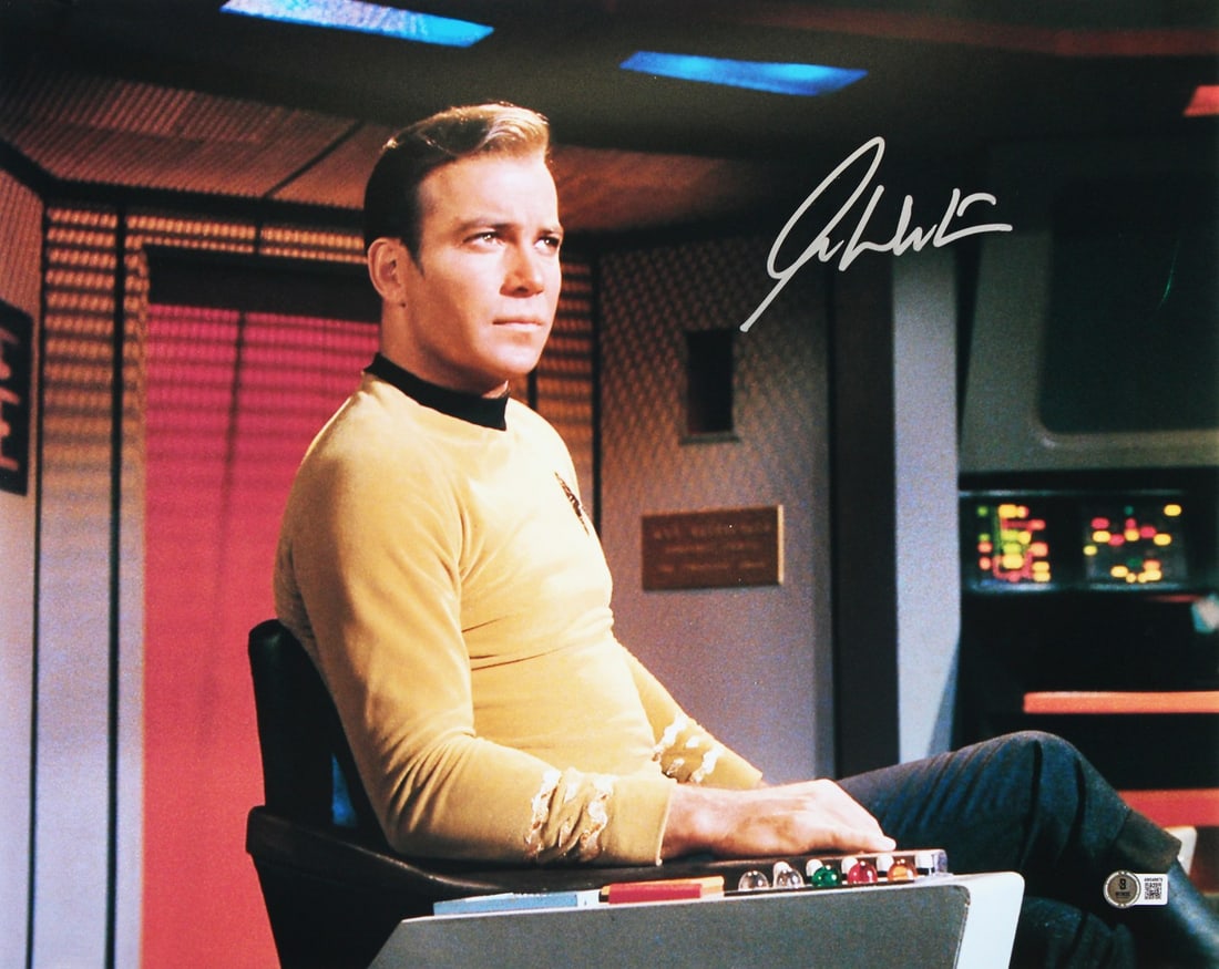 William Shatner Signed Star Trek 16x20 Captain Kirk Photo BAS Authenticated (1 of 2)