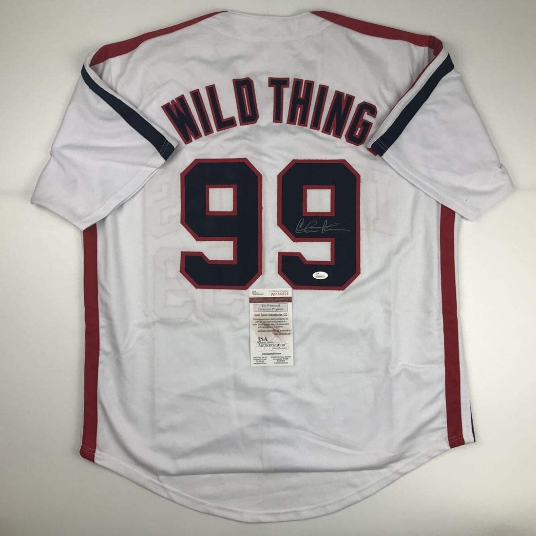 Charlie Sheen Autographed Major League Baseball JSA Authenticated: Charlie Sheen Autographed Major League Baseball JSA Authenticated This original autographed jersey features Charlie Sheen as Wild Thing Ricky Vaughn from the Major League movie. Authenticated by James