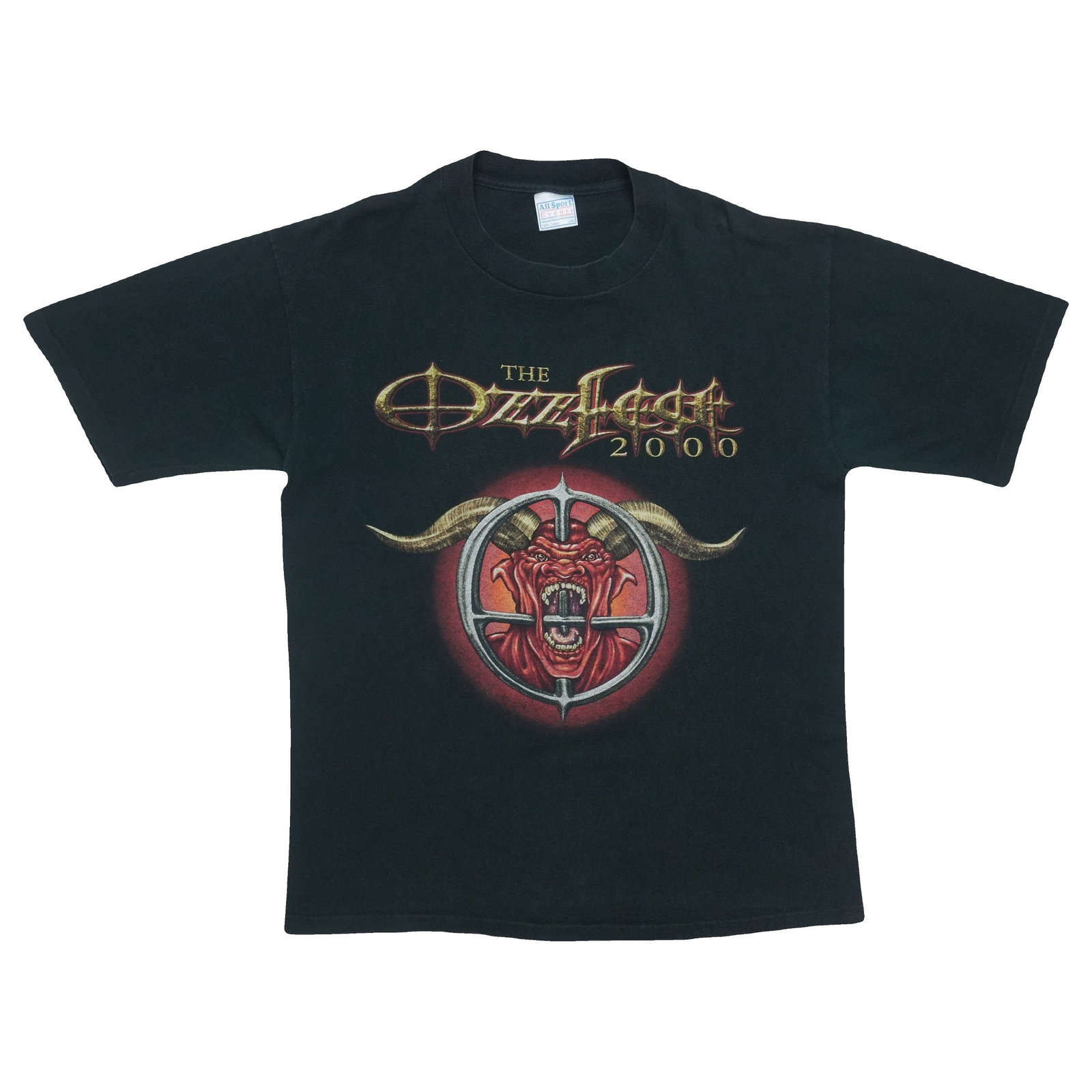 Vintage Ozzfest 2000 Black Cotton Concert T-Shirt with Front and Back Graphics: Vintage Ozzfest 2000 Black Cotton Concert T-Shirt with Front and Back Graphics This is an original vintage 2000 Ozzfest shirt featuring front and back graphics. It is a true vintage piece from the 200