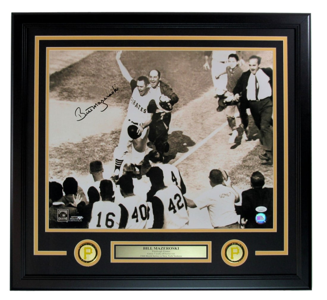Framed 16x20 Bill Mazeroski Autographed Photo With JSA Authentication (1 of 5)