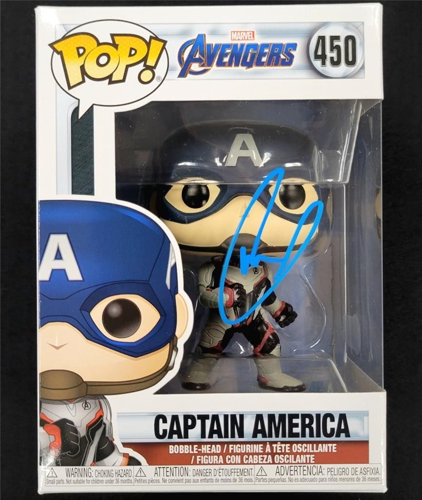 Christian Pulisic Signed USA Captain America Funko Pop Beckett Authenticated: Christian Pulisic Signed USA Captain America Funko Pop Beckett Authenticated This collectible features a Funko Pop! figure of Christian Pulisic, the talented USA soccer player, signed by him. The auto