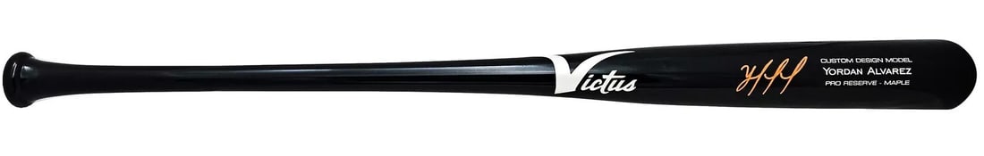 Yordan Alvarez Signed Victus Baseball Bat Astros BAS Authenticated: Yordan Alvarez Signed Victus Baseball Bat Astros BAS Authenticated This Yordan Alvarez signed Victus game model baseball bat is a must-have for any Houston Astros fan and baseball memorabilia collecto