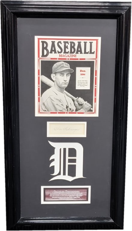 Charlie Gehringer Signed Framed Cut Detroit Tigers JSA Authenticated: Charlie Gehringer Signed Framed Cut Detroit Tigers JSA Authenticated This is an original, autographed framed cut of Charlie Gehringer, featuring a magazine collage. The item is authenticated by James 